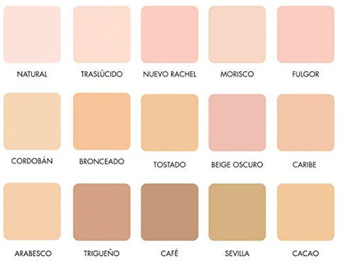 Maja Compact Cream Powder Color Chart - NOT FOR SALE