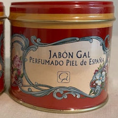 Gal Spanish Leather Soap in Can. (2) 3.3 oz soaps - Vintage and Very Rare