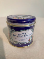 Gal Violet Soap in Can. (2) 3.3 oz soaps - Vintage and Very Rare
